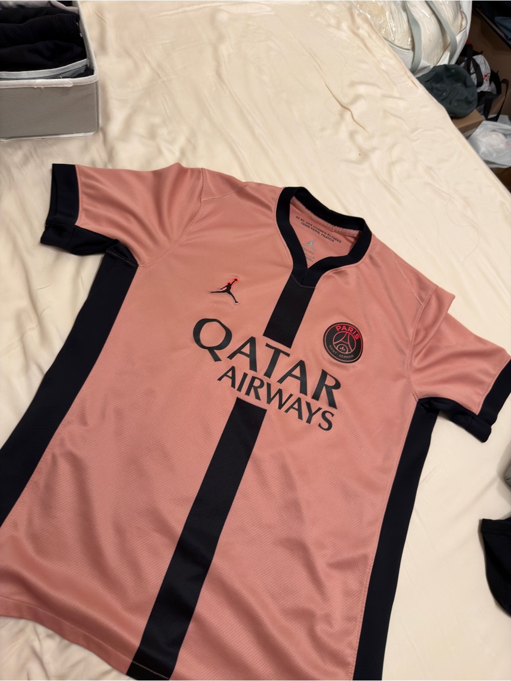 Jordan Pink and Black PSG Football Jersey